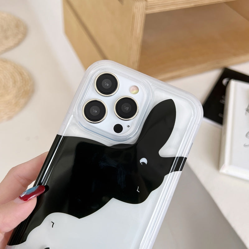Ins Cute Gradient Cartoon Dog Phone Cover For Iphone 14 13 12 11 Pro max Shockproof Pc Tpu Phone Case