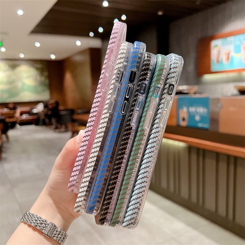 For Iphone 14 Pro Max Real Carbon Fiber Case Anti Fingerprints & Scratch Slim Fit Shockproof For Iphone 11 Case