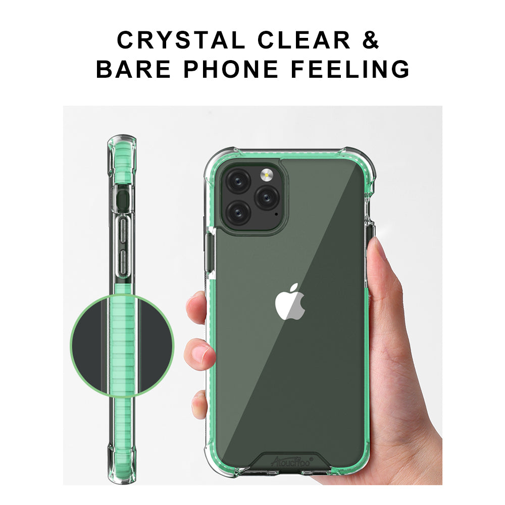 Atouchbo DIY Color Changing Clear Phone Case for iPhone 11 Pro Max XS XR SE2 8 7 Plus Back Cover 1.5mm Thickness Shockproof Phone Cover