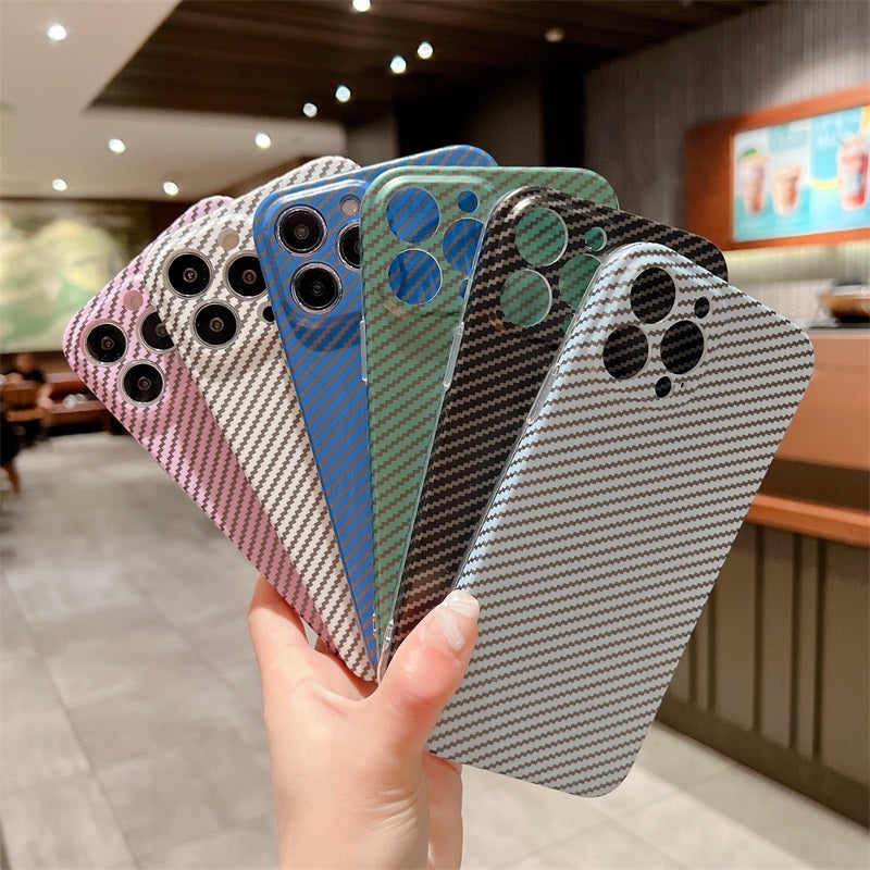 For Iphone 14 Pro Max Real Carbon Fiber Case Anti Fingerprints & Scratch Slim Fit Shockproof For Iphone 11 Case
