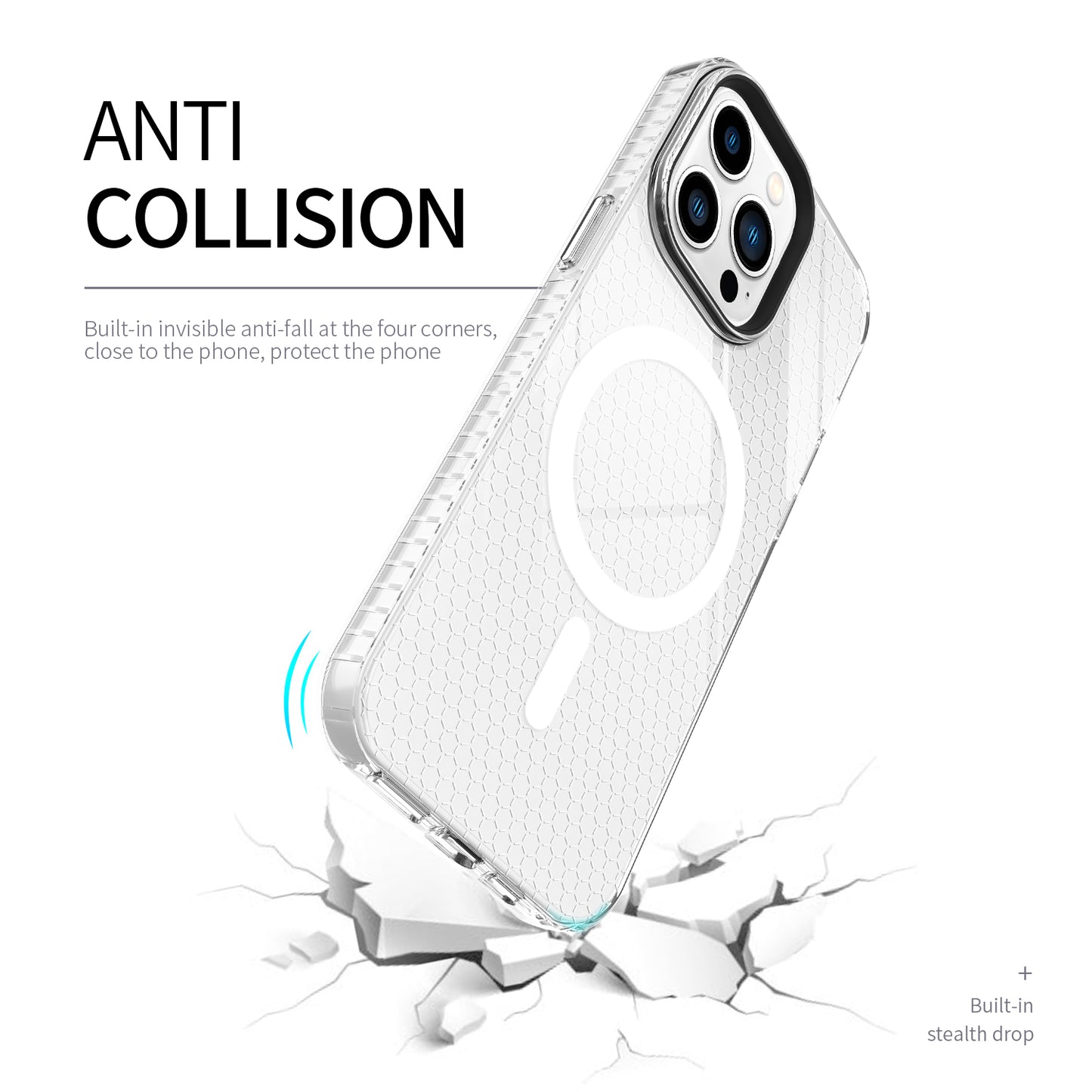 2022 New Products Clear TPU Shockproof Charging Magnetic Phone Case case For iPhone 14 Pro case cover