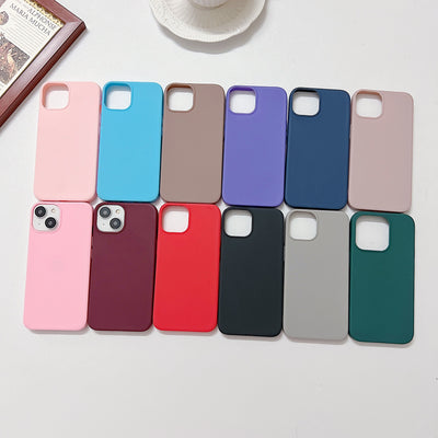 2023 New Arrivals Simple solid color matte Mobile Cover Cases for iPhone 14 13 12 Pro Max