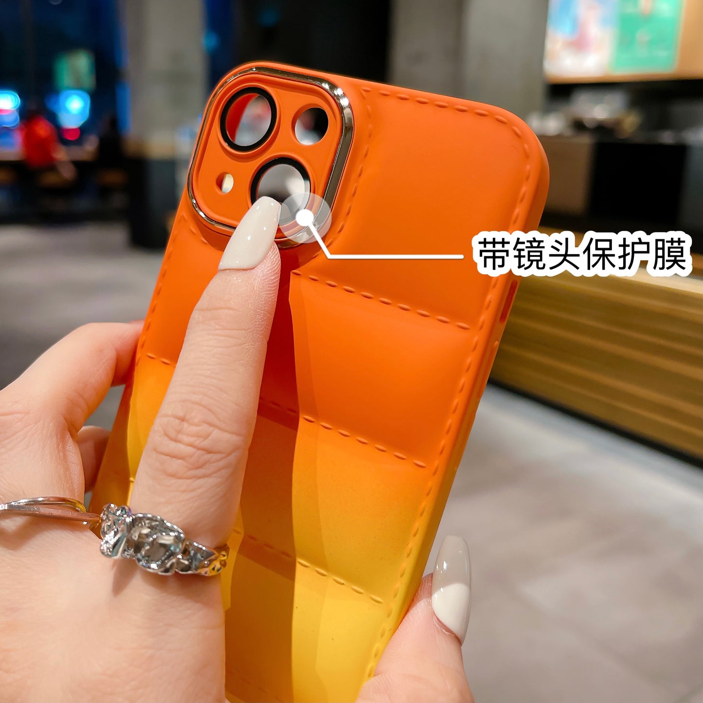 New Arrivals Fashion Puffer Case Klein Blue Soft Touch Jacket Phone Case Cover for iPhone 14 13 12 11 Pro Max X XR XS