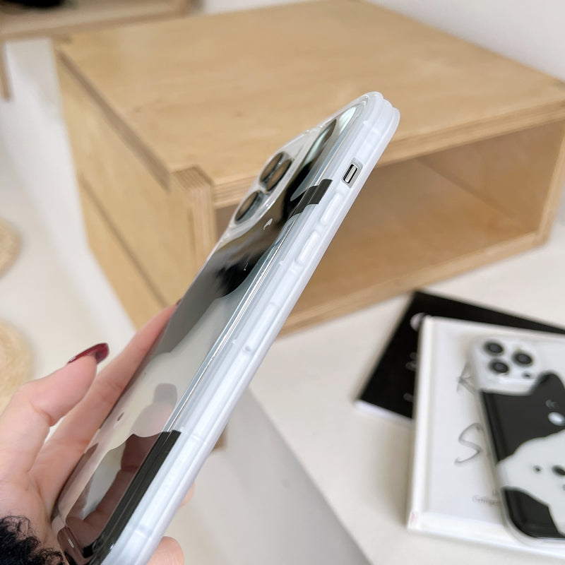 Ins Cute Gradient Cartoon Dog Phone Cover For Iphone 14 13 12 11 Pro max Shockproof Pc Tpu Phone Case