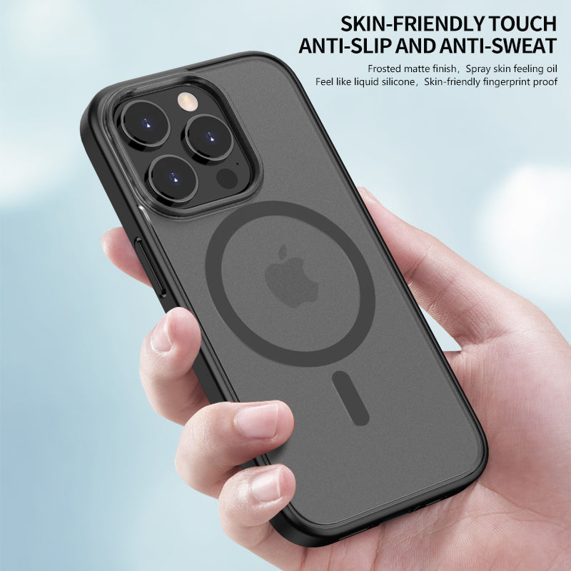Hot sale Magnetic Wireless Charging Clear Phone Back Case Cover For Iphone 14 Pro Max