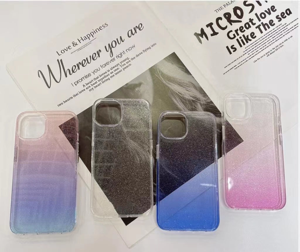 New fashion Shockproof phone case Transparent Color Gradient phone Shell for iphone 14 pro max