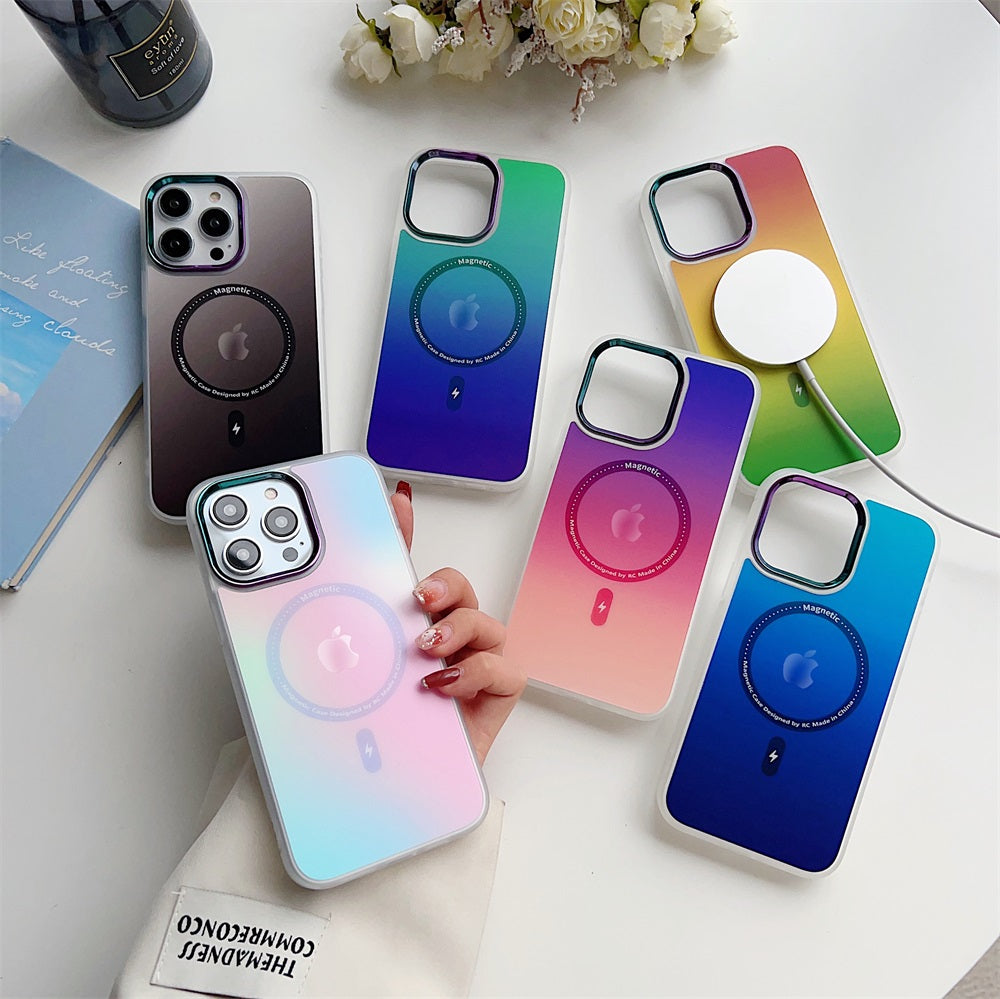 Hot Premium Ultra Slim Gradient Color Cover For iphone 11 promax Square Straight Edge Case For iphone 14 Soft Case