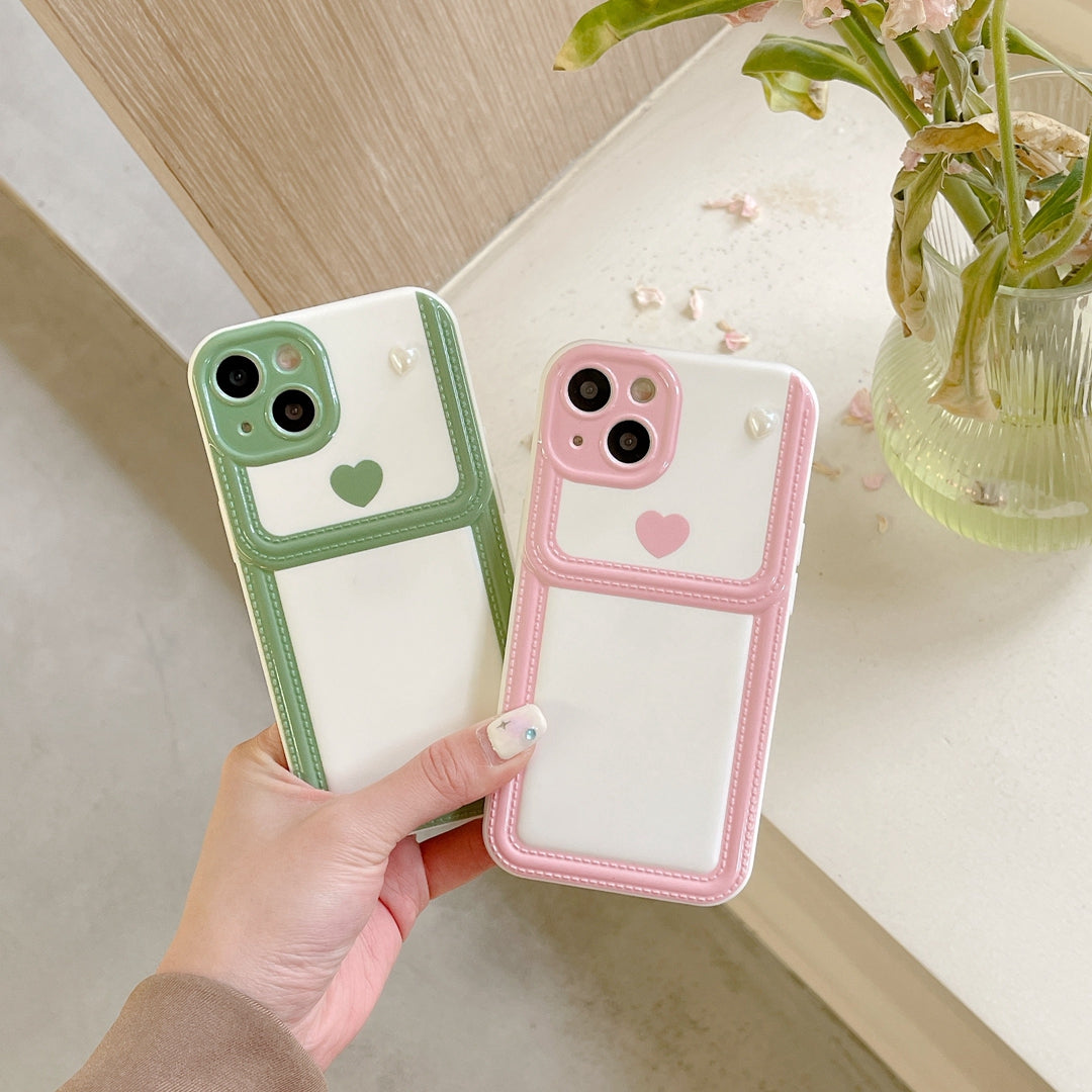 Girl'S Choice Pink Heart Blue Sky With Fine Hole Phone Case For Iphone X Xr Xs Max 12 13 Pro 11 Premium Shock Proof Case