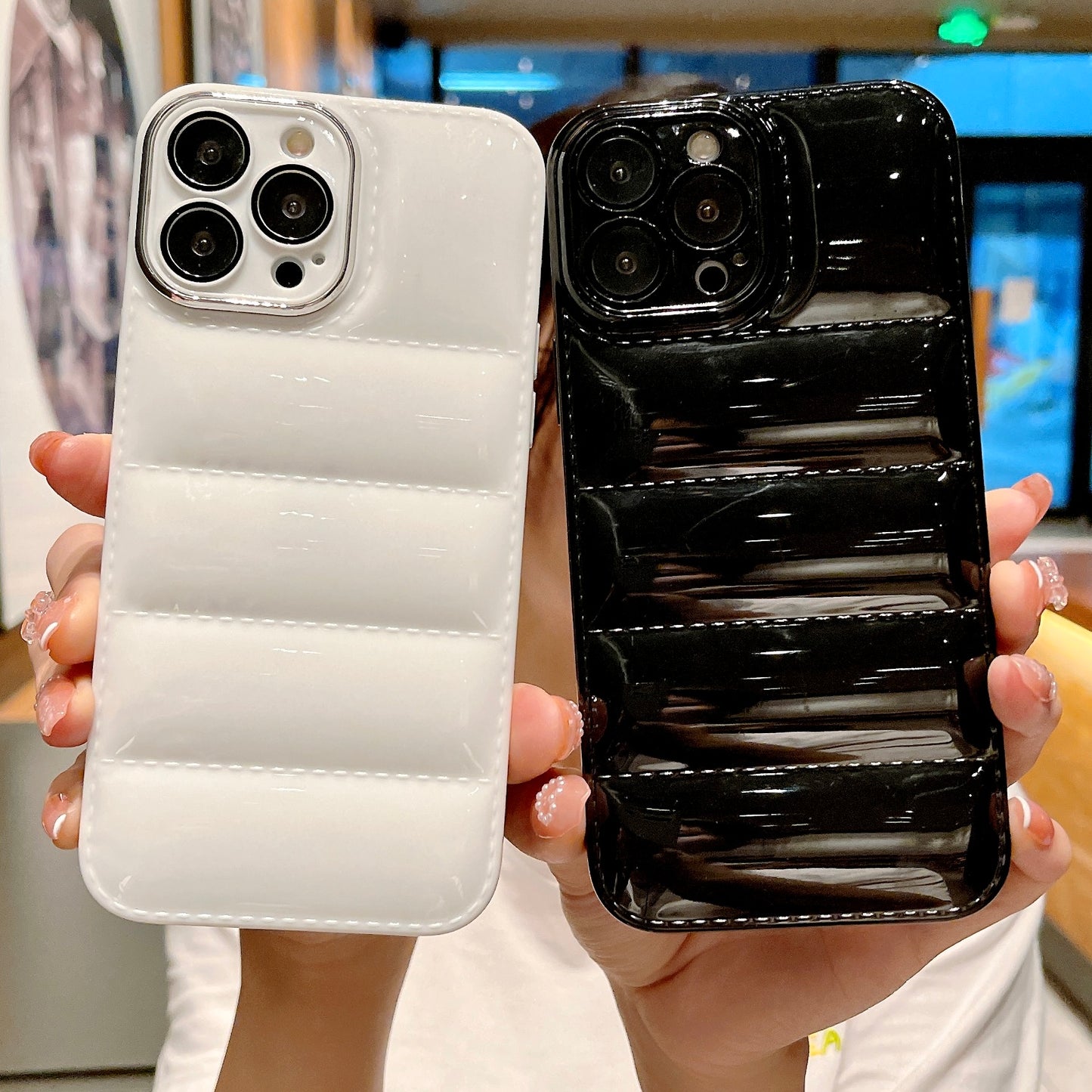 Solid Color Tpu Puffer Phone Case Mobile Covers For Iphone 11 12 13 14 Pro Max 14plus 8g 8p X Xr Xs max