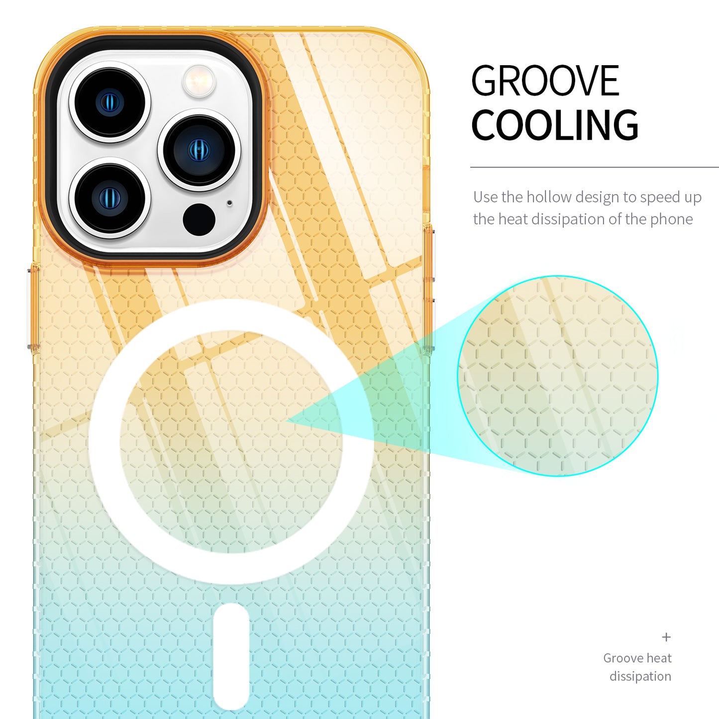 Colorful Gradient TPU case wireless charging phone case tpu magnetic phone case for iphone 14