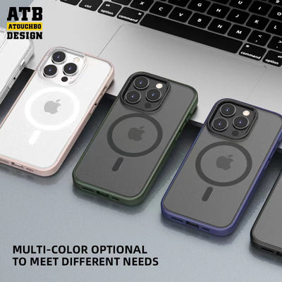 High end PC+TPU case Translucent Frosted Matte Case for Magsafe Magnetic Case For iPhone 14 13 12 Pro Max