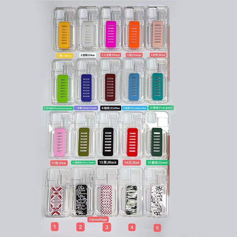 guard series anti-slip rugged case silicone strap stand 2-in-1 transparent phone case for iphone 11 pro