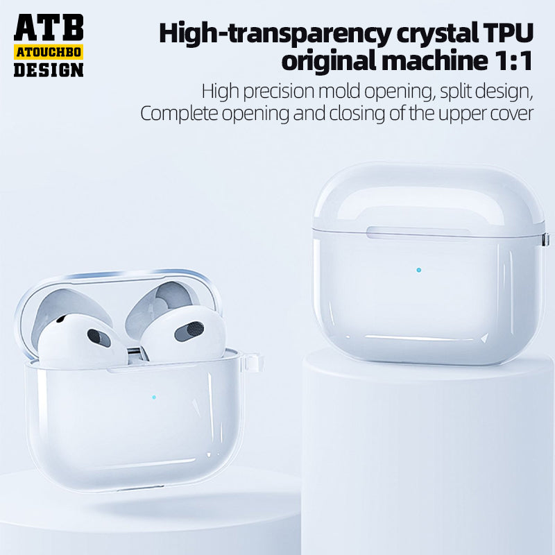 ATB TRANSPARENT TPU BLUETOOTH EARPHONE  PROTECT COVER (SEPARATE WITH HOOK)