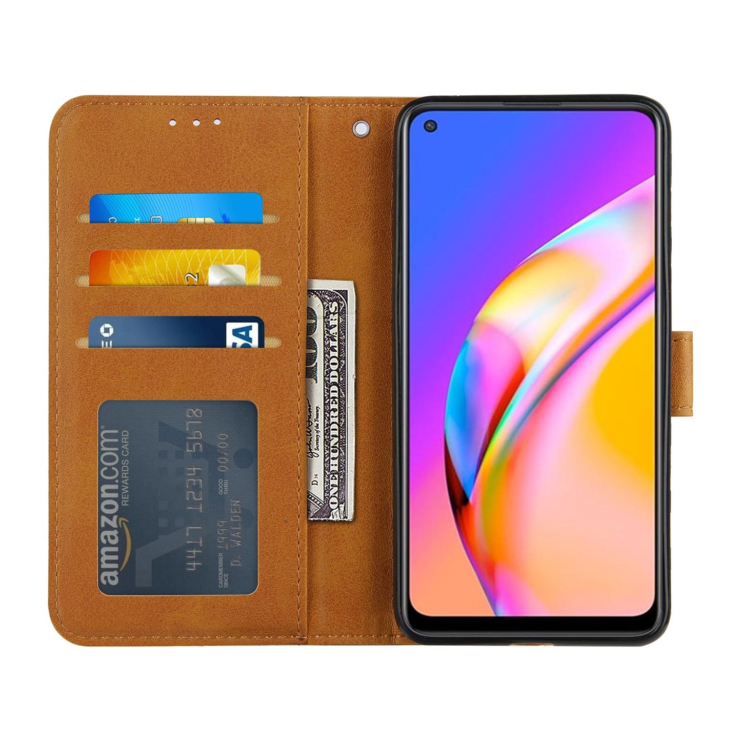 Simple Two-Tone Calfskin Phone Case For Huawei,1010