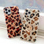 Shell-Print Leopard-Print Ring Phone Case With Diamonds For Samsung,974