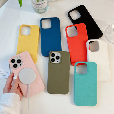Wheat Straw Magnetic Suction Shell Phone Case For Xiaomi,1331