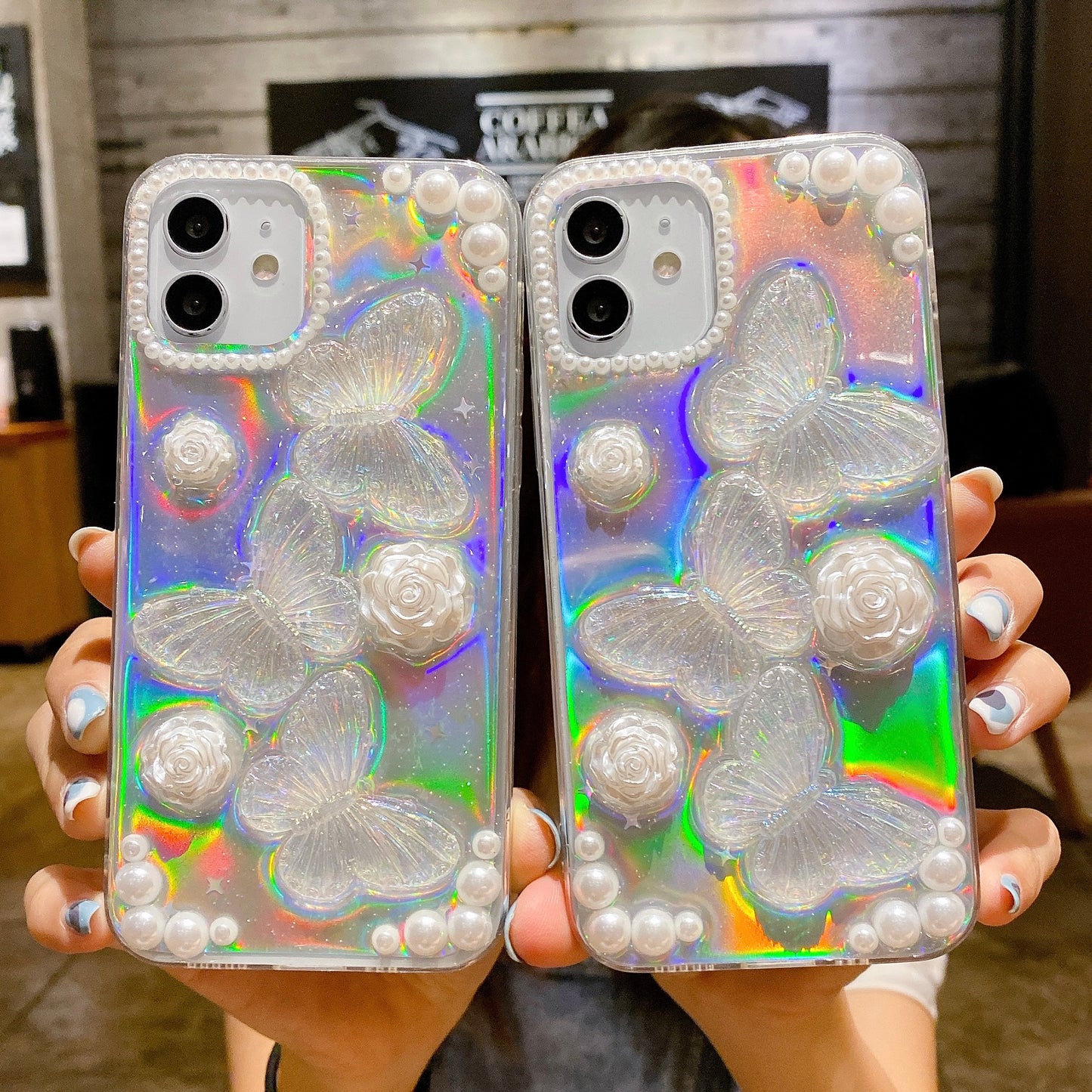 Pearl Symphony Butterfly Phone Case For Huawei,1217