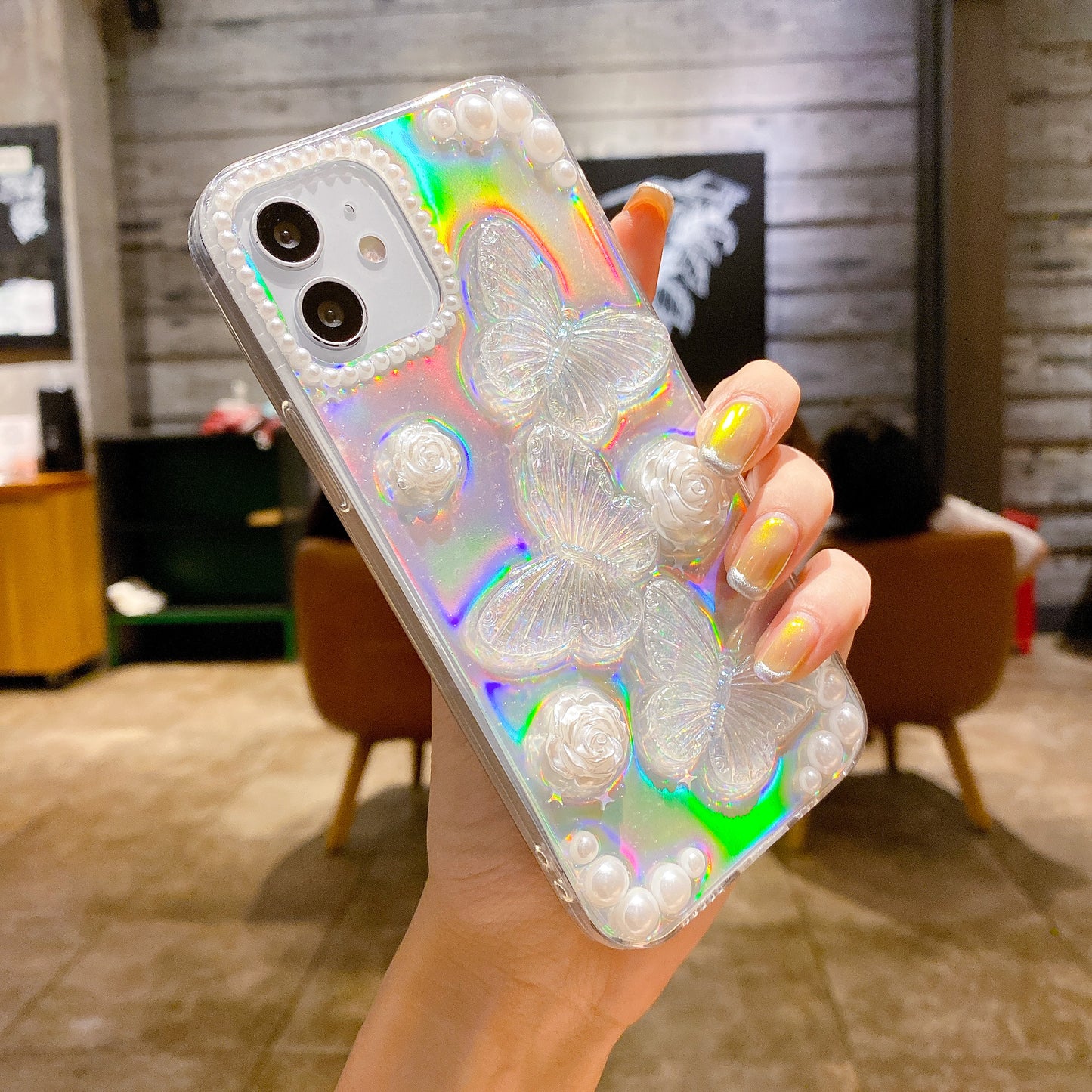 Pearl Symphony Butterfly Phone Case For Huawei,1217