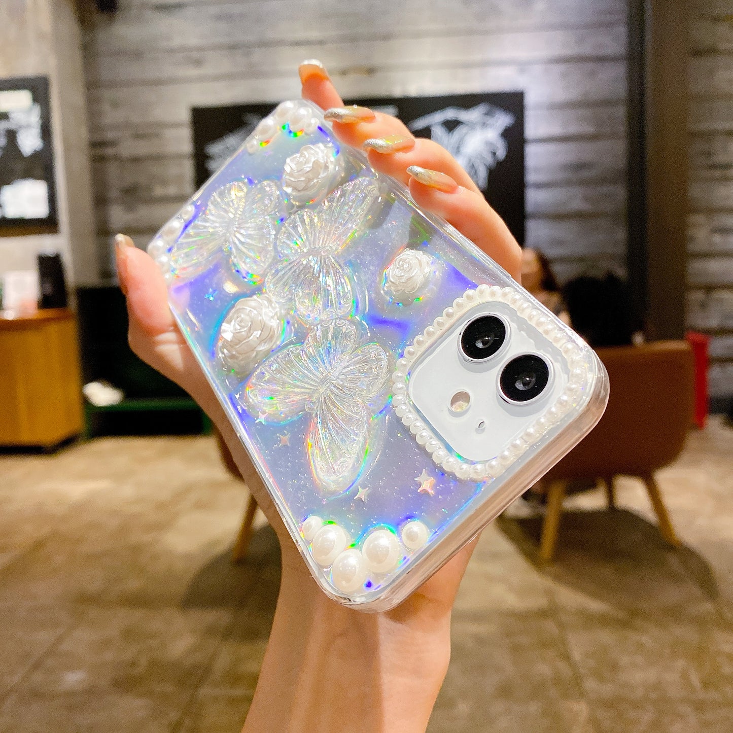 Pearl Symphony Butterfly Phone Case For Huawei,1217