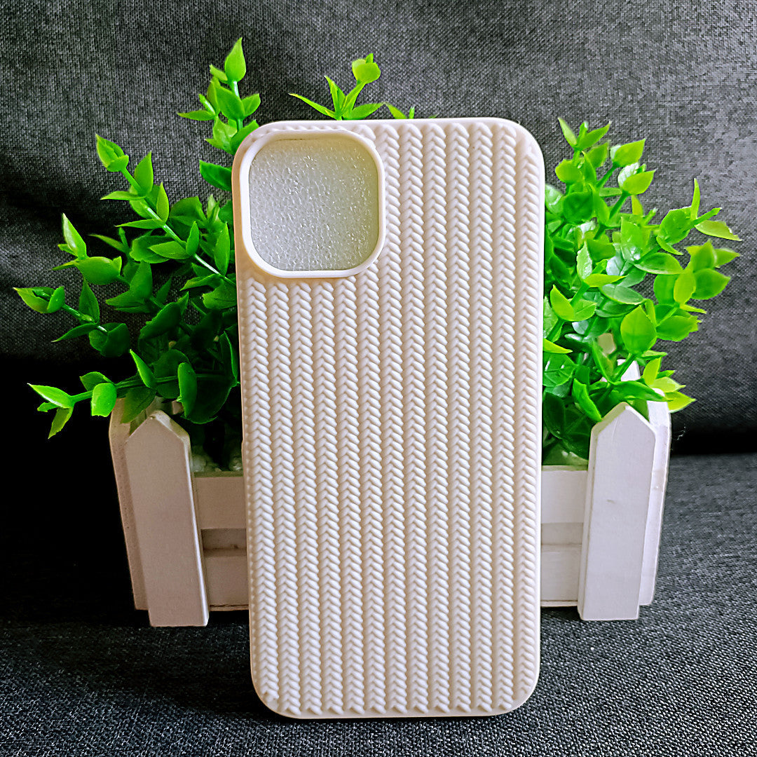 Knitted Pattern Solid Color Phone Case For Huawei,60237