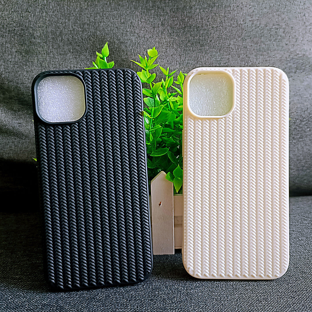 Knitted Pattern Solid Color Phone Case For Huawei,60237