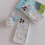 Polka dot blue flower rabbit Airpod Case