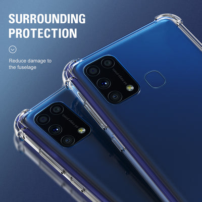 For Samsung M31 Mobile Cover Transparent Protective Phone Cover for Samsung M31 Case A70E A01 A21 A41 A11
