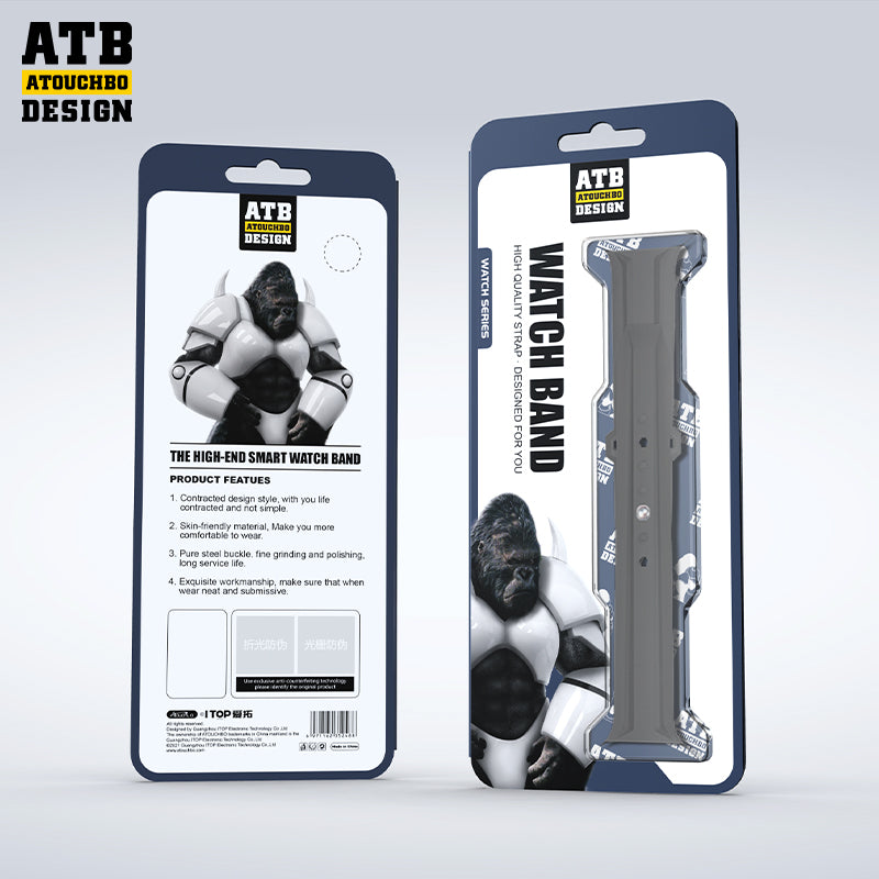 ATB design anti water kingkong series silicone rubber watchband smart apple watch strap for iwatch