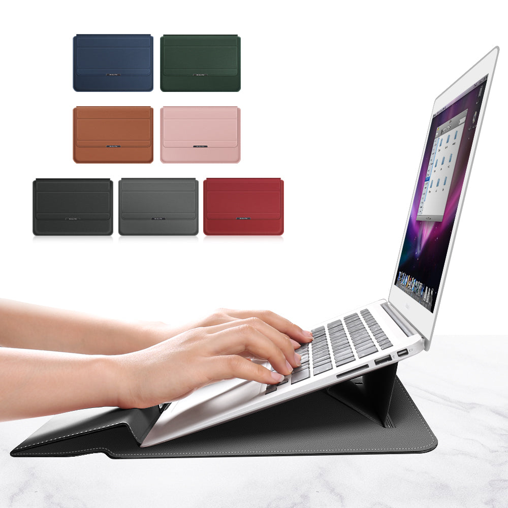 Light Weight Modern Design Protective Laptop Sleeve PU Leather Waterproof Laptop Bag Briefcase for MacBook 12 13 15 16 Inches