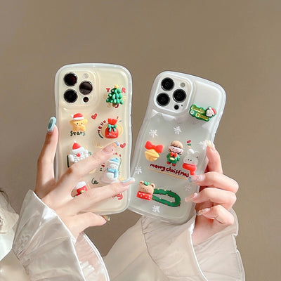 phone case printer Christmas custom logo tpu pu mobile phone case Christmas phone case for iPhone 14 13