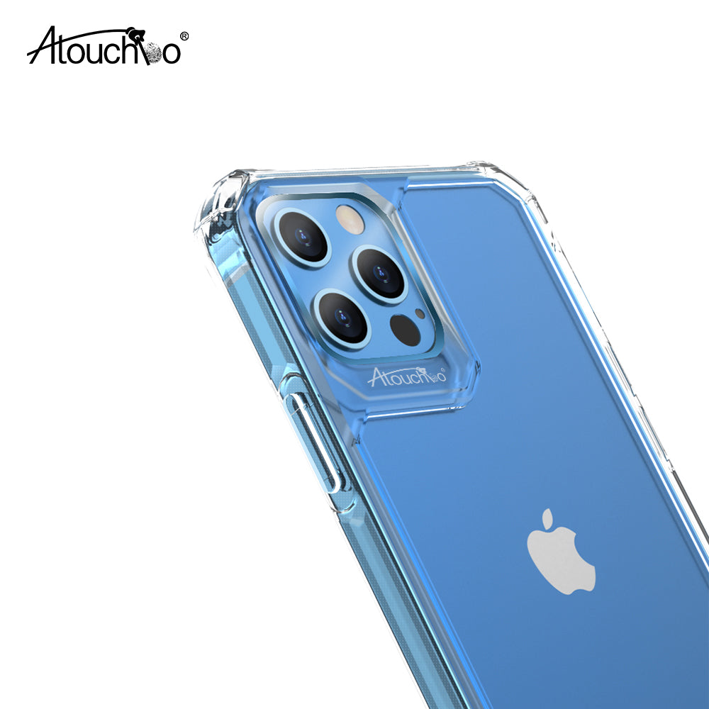 Atouchbo Latest Design Crystal Diamond TPU+PC Anti-Burst for iPhone 13 Pro Max mini Shockproof Phone Case Cover