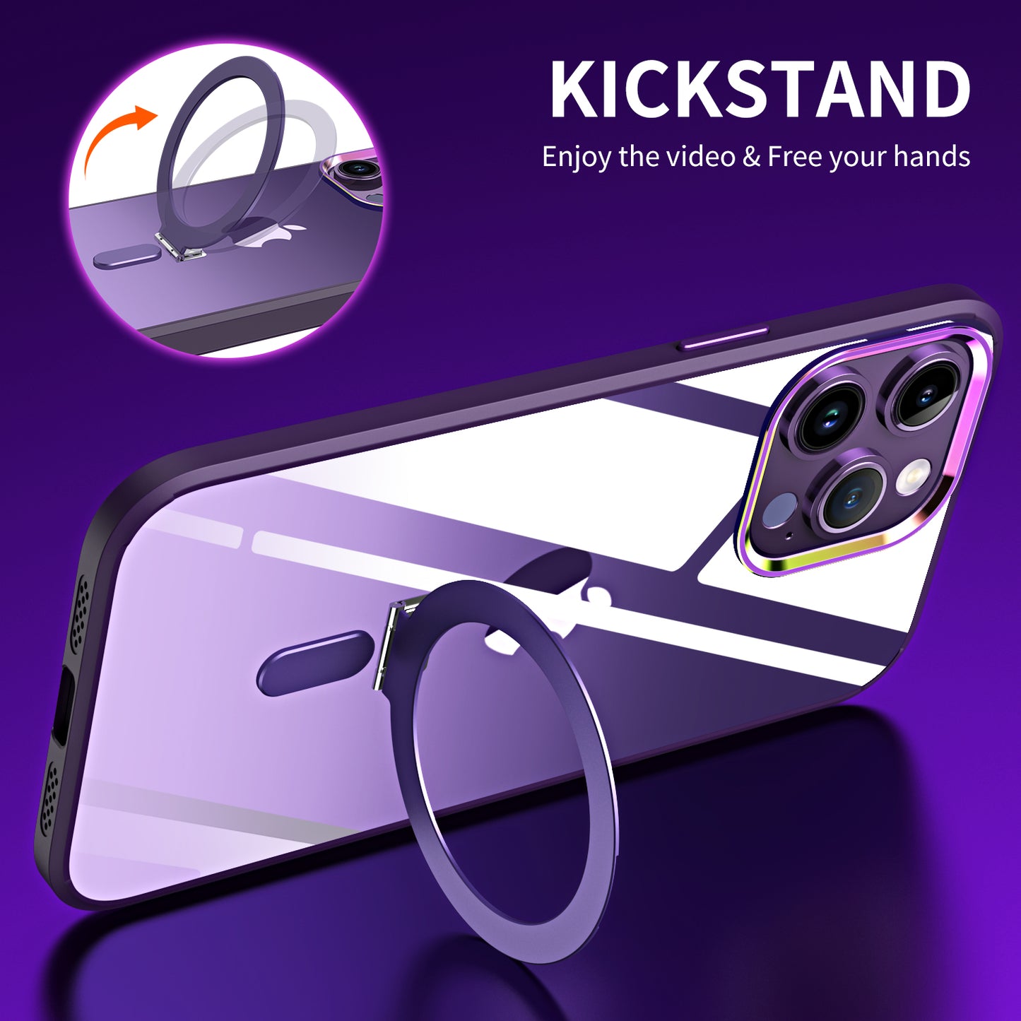 Amazon Hot Sale Candy Color Case Transparent Clear Magnetic case for iphone 14 case