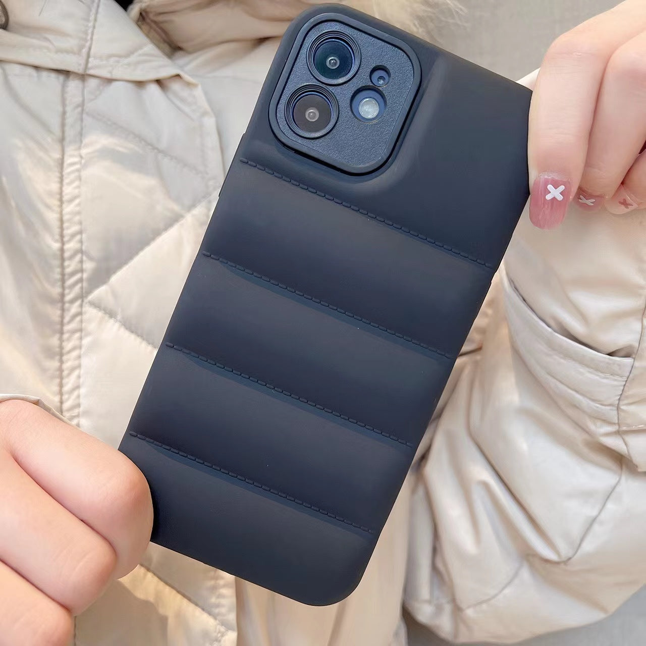 Cheap mobile phone cases Puffer Down Jacket Phone Case Cover for iPhone 14 13 12 11 Pro Max