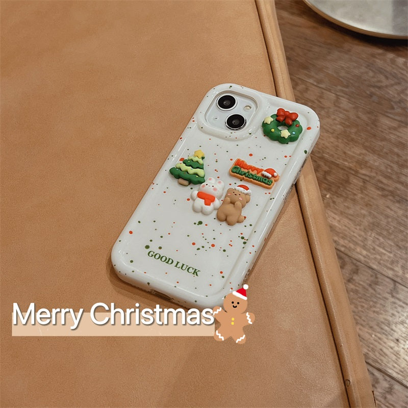 Christmas sticker case customize logo OEM/ODM mobile phone case Christmas phone case for iPhone 14 13 12 11
