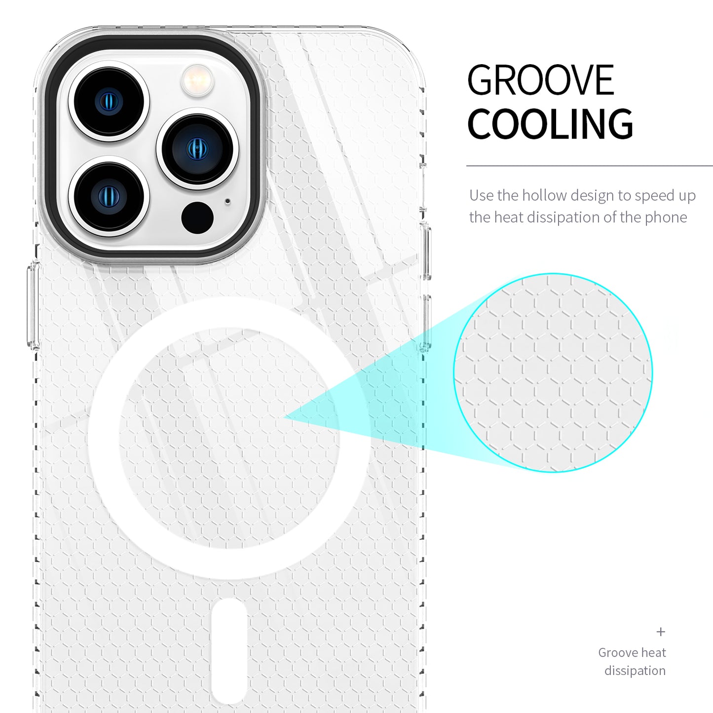 gradient color magnetic Phone case shockproof Wireless Charging case for iPhone 14 pro case