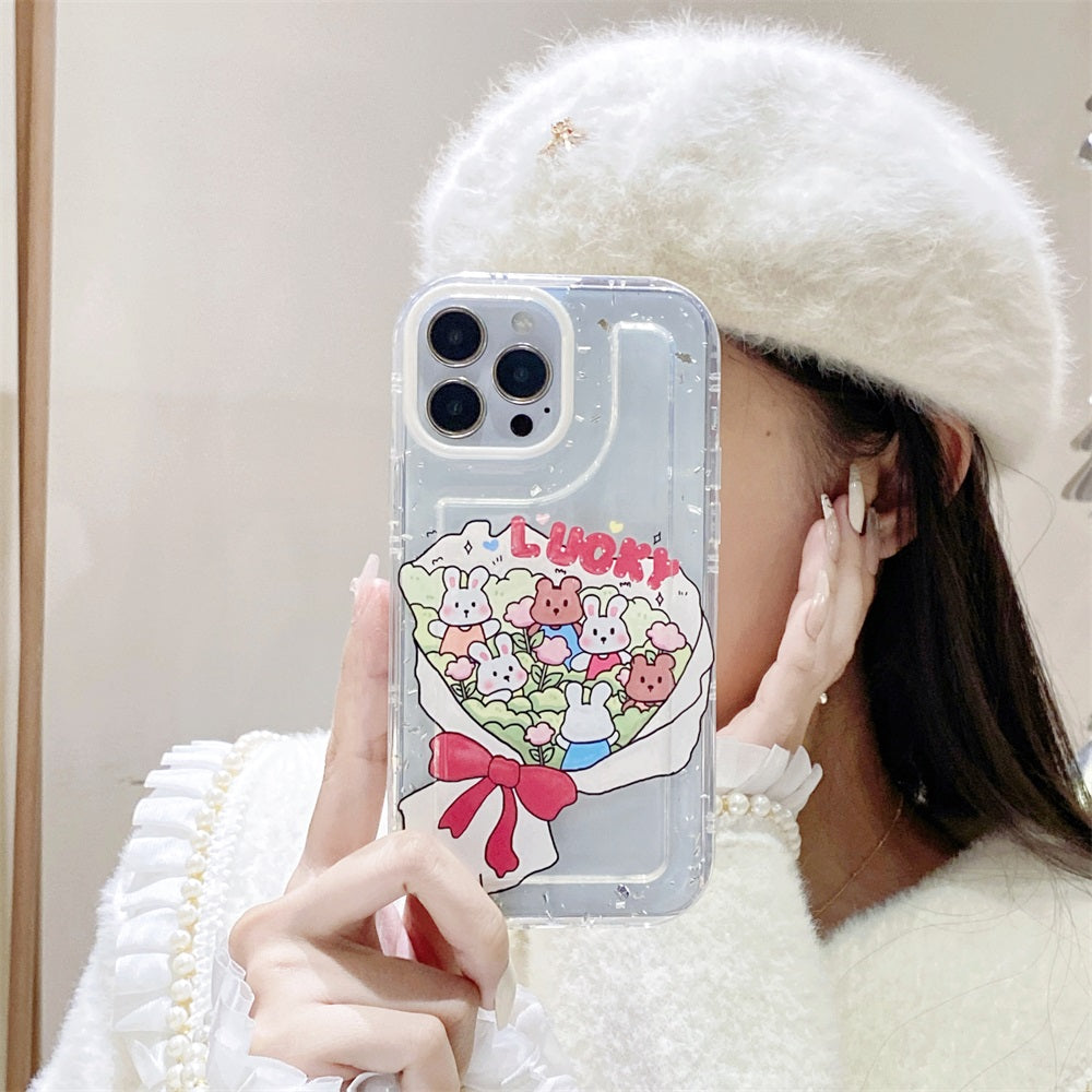 New fashion Flower mobile phone case Anti-knock Shockproof Clear Transparent Phone Case for iphone 14