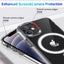 Luxury design transparent wireless charging mobile phone case for iphone 13 pro max