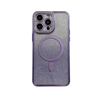 New arrival Magnetic absorption 7 gradient electroplated cell phone case is suitable for phone 14 pro max