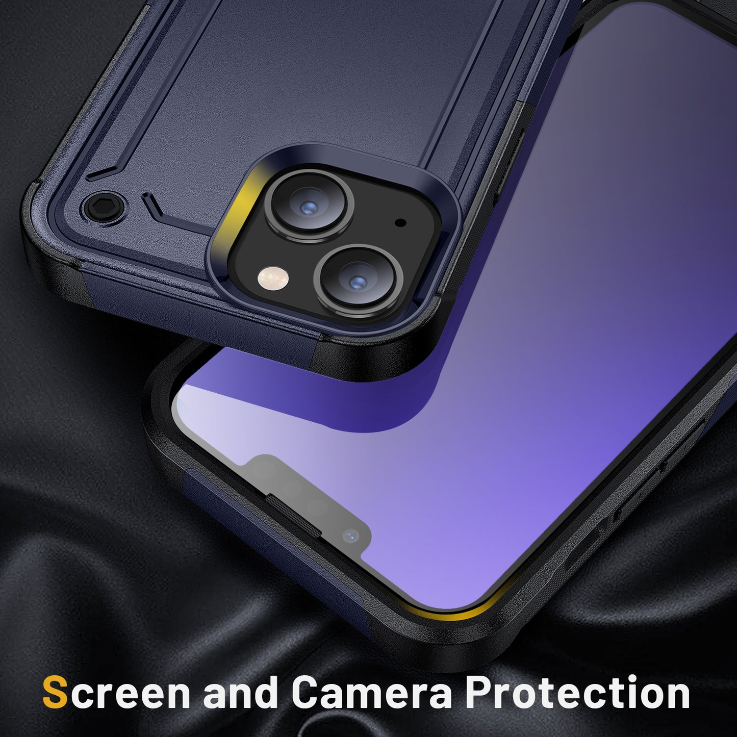 Amazon High Quality Mobile Phone Case Solid Flexible TPU pc Hard PC Back Anti Drop Case for iPhone 14