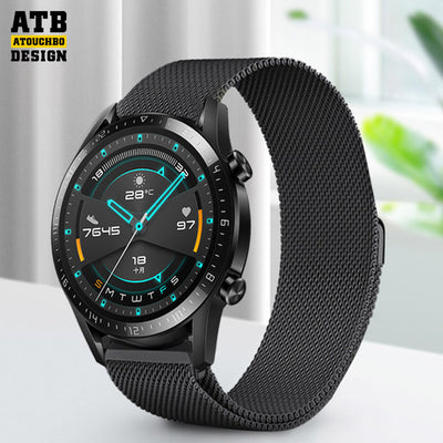 ATB design stainless steel metal milanese luxury 2 in 1 apple strap apple watch band for iwatch series