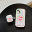 luxury wholesale phone case 14 pro Striped Heart puffer phone case puffer Phone Case for iphone 12 13 mobile cover