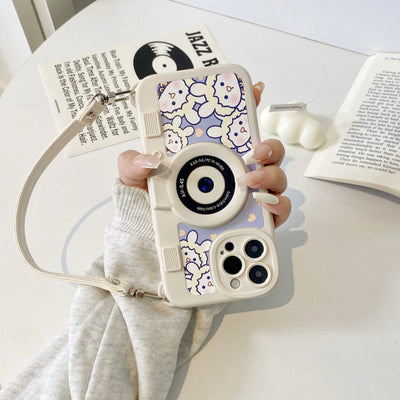 Ins Cute Square Straight Rdge Case For iphone 13 pro iphone 14 Fashion Camera Protect Cover For Full Protective Case