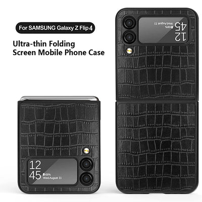 New screen mobile phone case flip pc phone case for Samsung Flip 4 leather phone cover