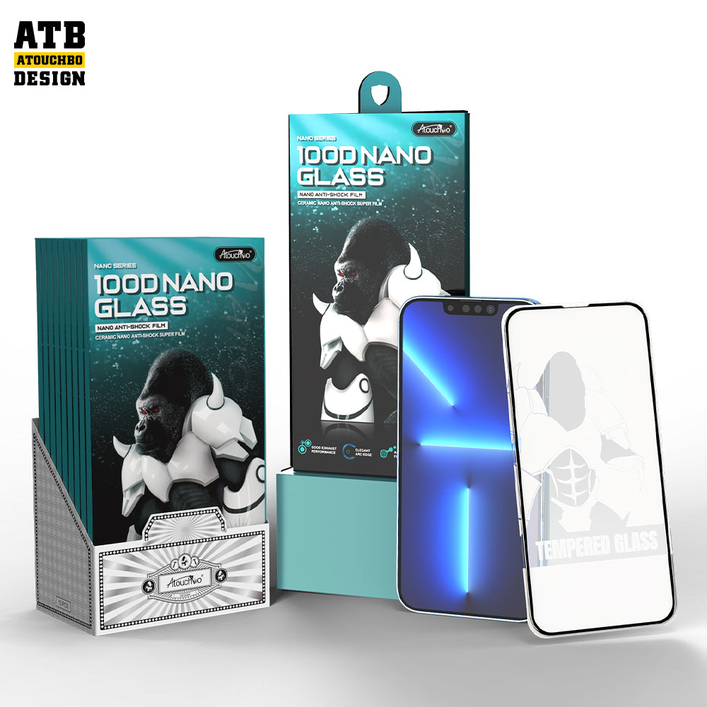 Atouchbo Sensitive Touch Nano Hd Antiexplosion Clear Screen Protector For Iphone 14 Pro Max For Iphone 13 12 11 100D Glass