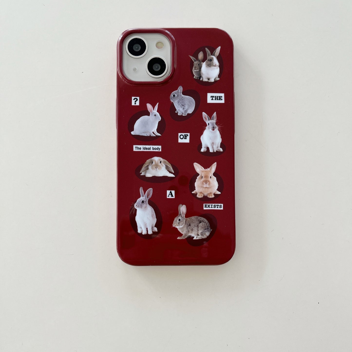 New Trend fashion Rabbit Red Cute Silicone Phone Case Shockproof Phone Case for iphone 14 pro max