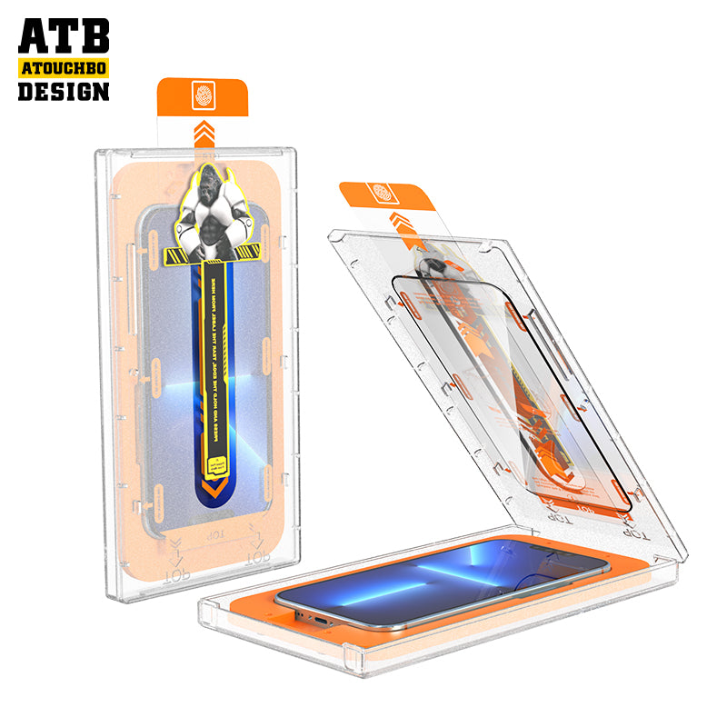 ATB Design Easy To Stick Anti-dust Mobile Phone HD Screen Protectors Tempered Glass for iphone 11 12 13 14