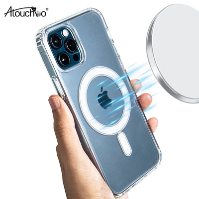 New Arrival Transparent Phone Case with Magsafe Clear Phone Cover for iPhone 13 Pro Max Mini 12 Pro Max 11 XS XR Back Cover