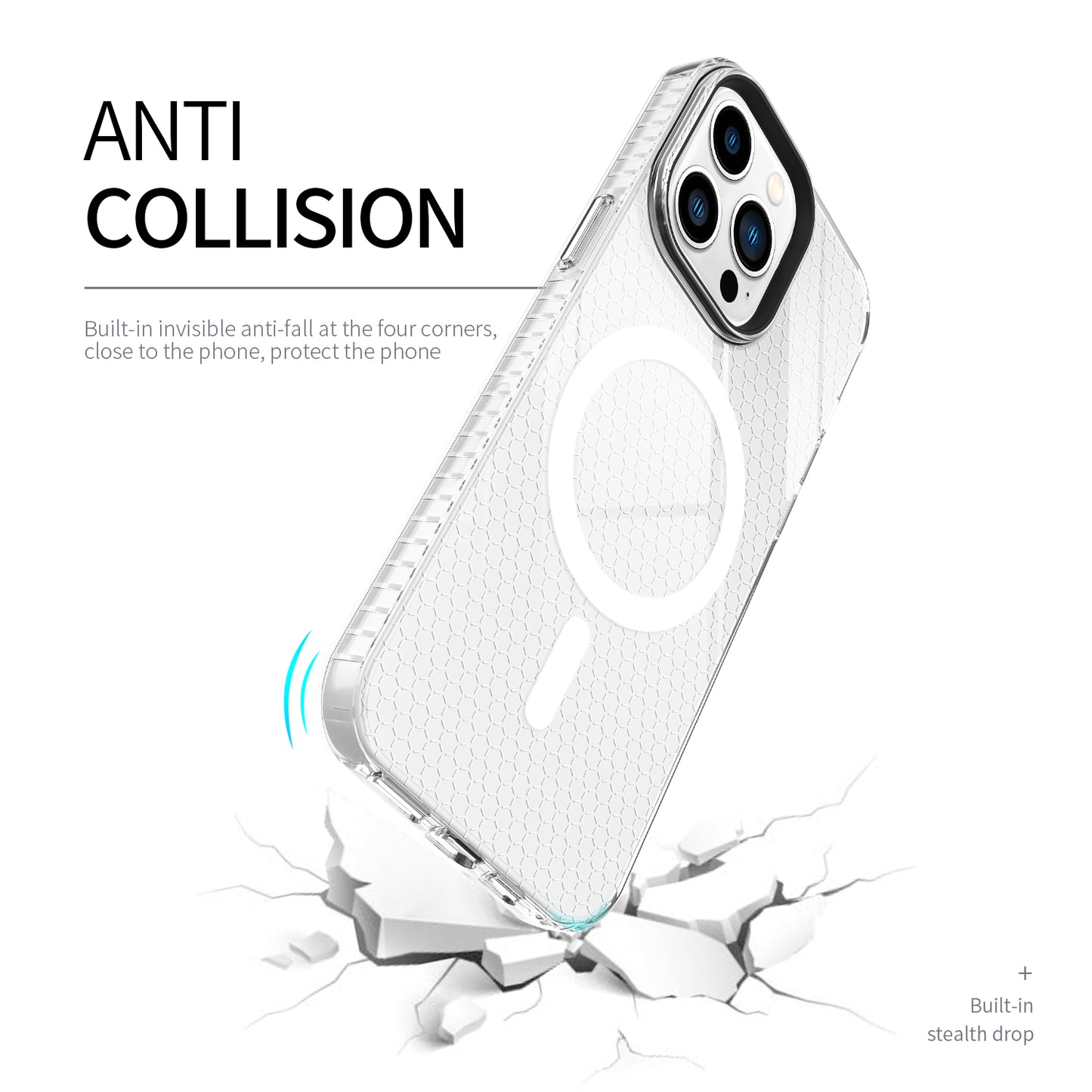 Wholesale wireless charging phone case tpu pc clear magnetic case for iphone 12 magsafing cover