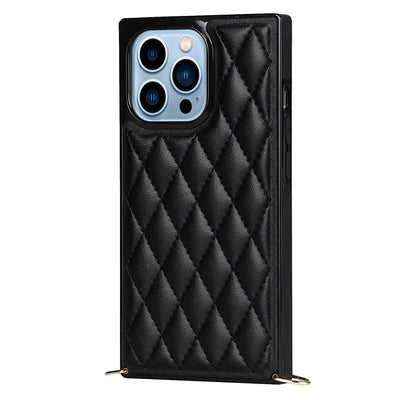 Hot Selling Fashion Luxury Leather Phone Case With Chain For Samsung S9 S10 S20 S21 S22 Plus Ultra For iphone