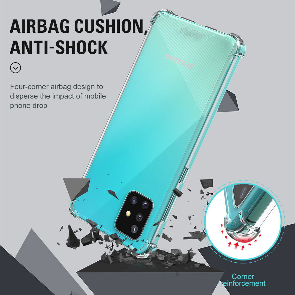 Atouchbo For SamSung A51 Case Clear Mobile Back Cover for SamSung Galaxy A51 Phone Cover Phone Case TPU PC Mobile Case